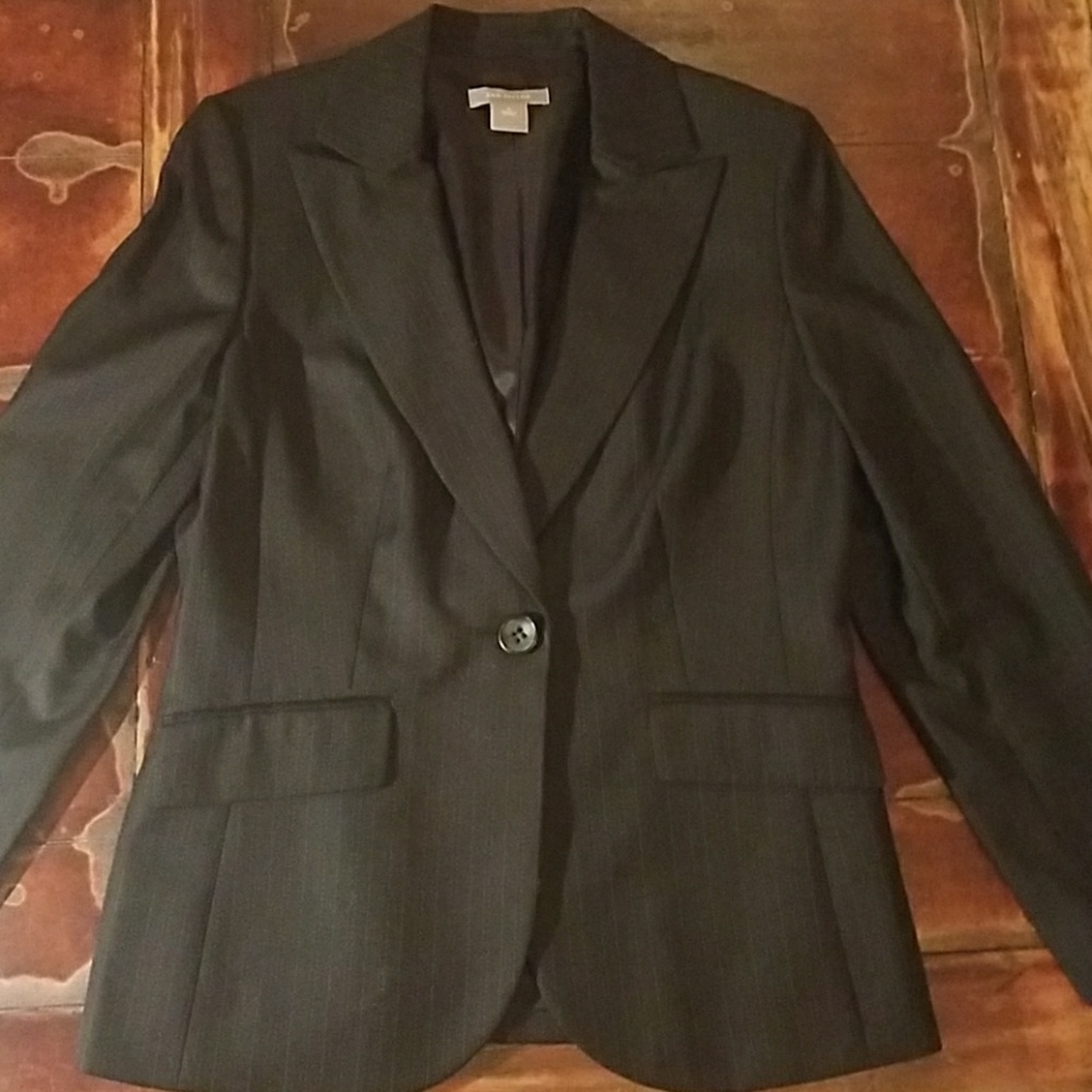 Ann Taylor pinstripe wool jacket size 4